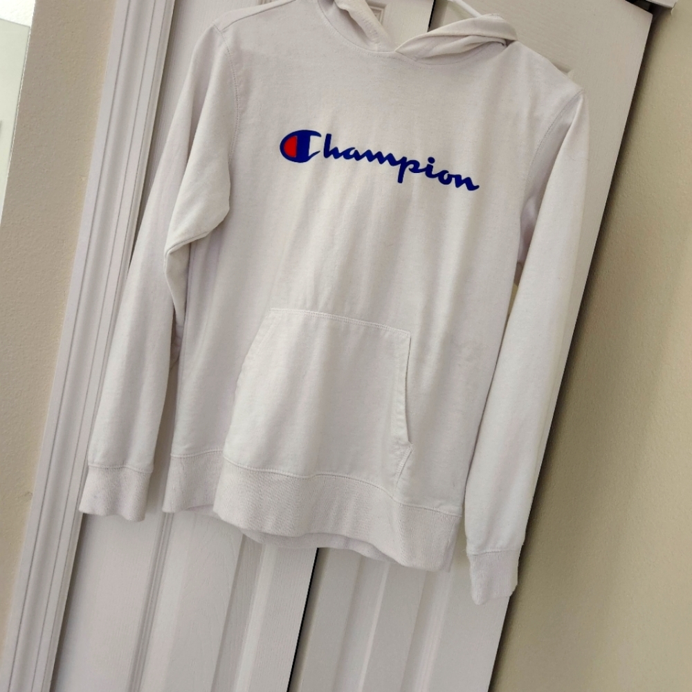 White Champion hoodie